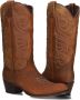 Sendra Cowboy geïnspireerde leren laarzen met vlammenpatroon Brown Dames - Thumbnail 6