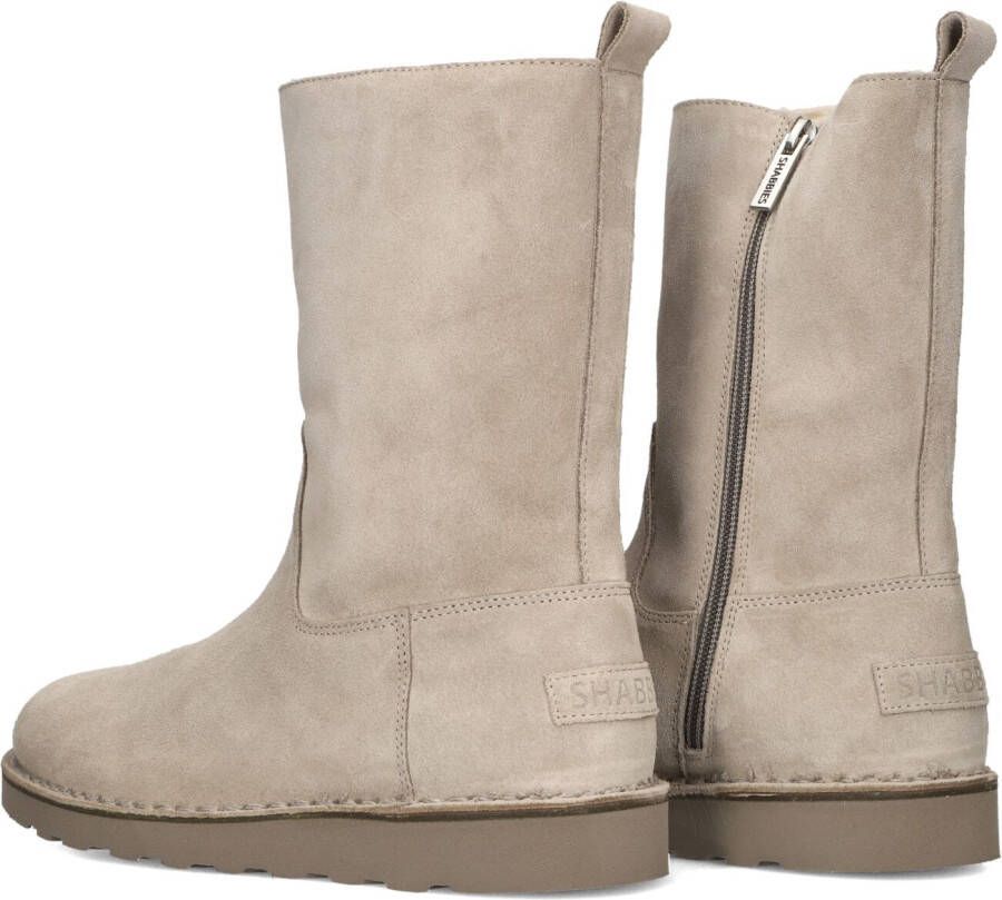 SHABBIES Beige Boots Palissa Mia High Zip
