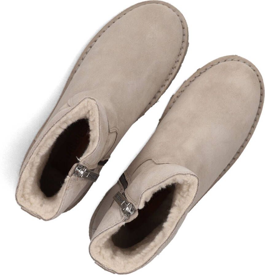 SHABBIES Beige Boots Palissa Mia Zip