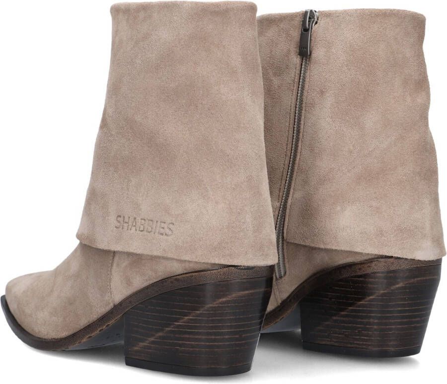 SHABBIES Beige Enkellaarsjes Jaira Double