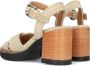 SHABBIES Sandalen Dames 163020155 Shs1171 Maat: 39 Materiaal: Suède Kleur: Beige - Thumbnail 4