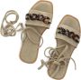 Strappy Sandals chain Detail bruin Tinten 170020237 Sandalen Dames Beige - Thumbnail 5