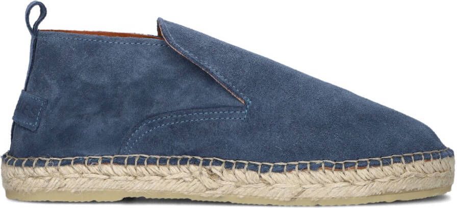 SHABBIES Blauwe Espadrilles Elche Lofa Suede