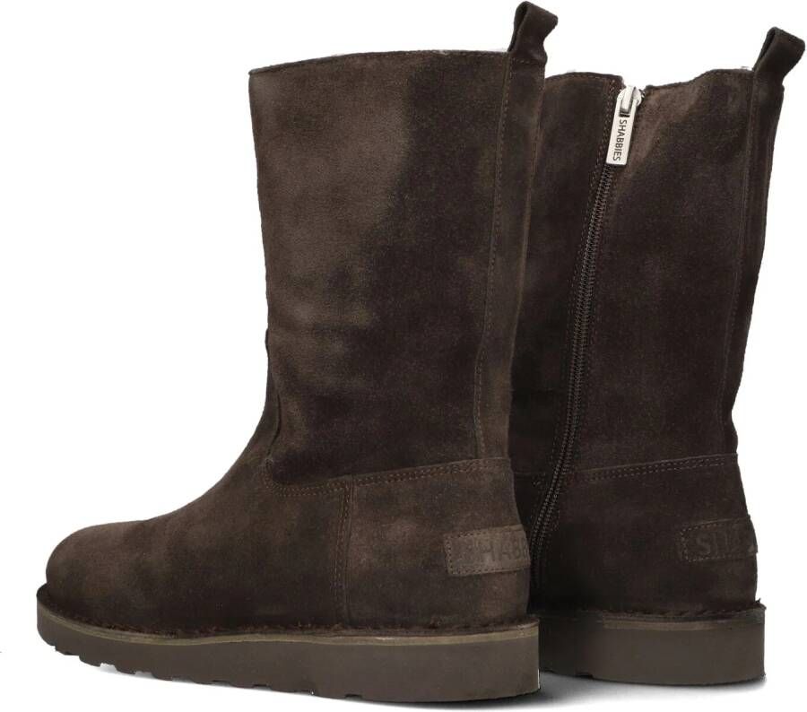 SHABBIES Bruine Boots Palissa Mia High Zip