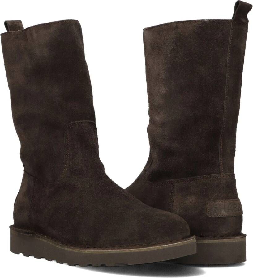 SHABBIES Bruine Boots Palissa Mia High Zip