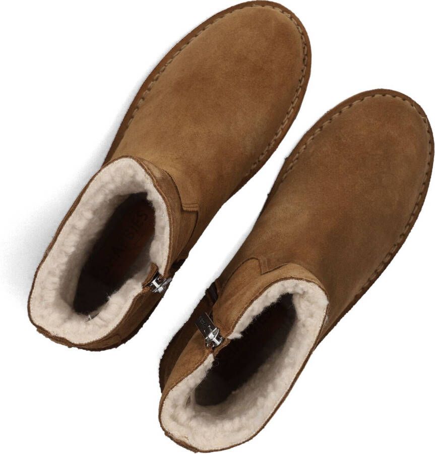 SHABBIES Bruine Boots Palissa Mia Zip