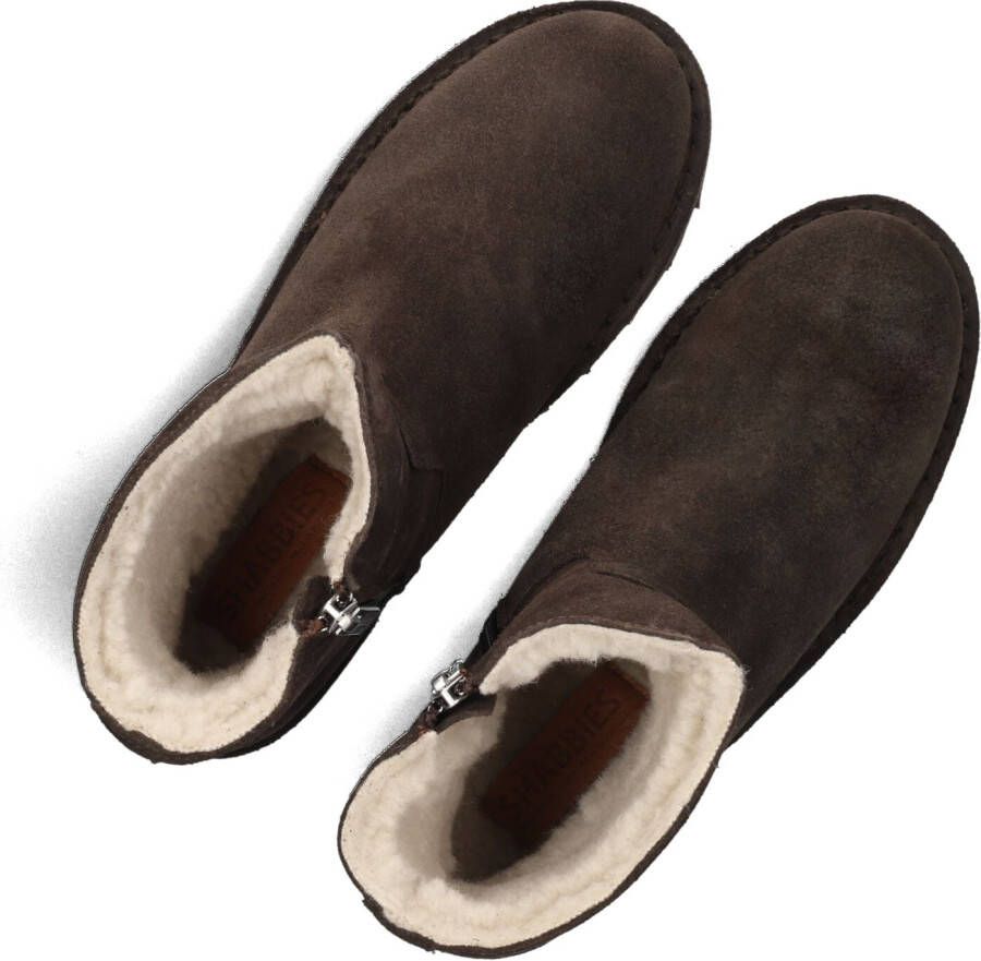 SHABBIES Bruine Boots Palissa Mia Zip