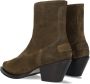 Shabbies Amsterdam Shabbies 182020399 Enkellaarsjes Enkelboots met rits Dames Bruin - Thumbnail 4