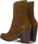 Shabbies Amsterdam Shabbies 183020299 Enkellaarsjes Enkelboots met rits Dames Bruin - Thumbnail 4