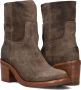 SHABBIES Enkellaarsjes Dames Puk Ankie Maat: 41 Materiaal: Suède Kleur: Taupe - Thumbnail 6