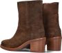 SHABBIES Enkellaarsjes Dames Puk Ankie Maat: 37 Materiaal: Suède Kleur: Bruin - Thumbnail 4
