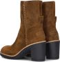 Shabbies Amsterdam Shabbies Venle Ankle Boot Enkellaarsjes Enkelboots met rits Dames Bruin - Thumbnail 3