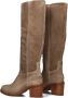 SHABBIES Hoge Laarzen Dames Puk Tuba Maat: 39 Materiaal: Suède Kleur: Taupe - Thumbnail 2