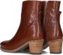 Shabbies Amsterdam Shabbies Lieve G Ankle Boot Enkellaarsjes Enkelboots met rits Dames Cognac - Thumbnail 4