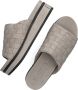 Shabbies Platform Slipper Licht Grijs Gevlochten Gray Dames - Thumbnail 7