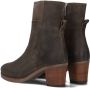 Shabbies Amsterdam Bruin Tinten 183020329 Enkellaarsjes Enkelboots met rits Dames Taupe - Thumbnail 4