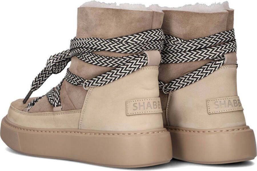 SHABBIES Taupe Enkellaarsjes Hind Sneaker