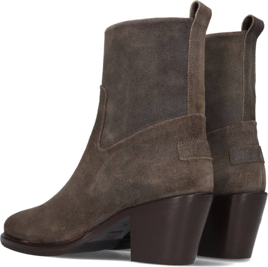 SHABBIES Taupe Enkellaarsjes Julie Ankle Boot