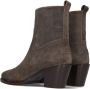Shabbies Amsterdam Shabbies Julie Ankle Boot Enkellaarsjes Enkelboots met rits Dames Taupe - Thumbnail 5