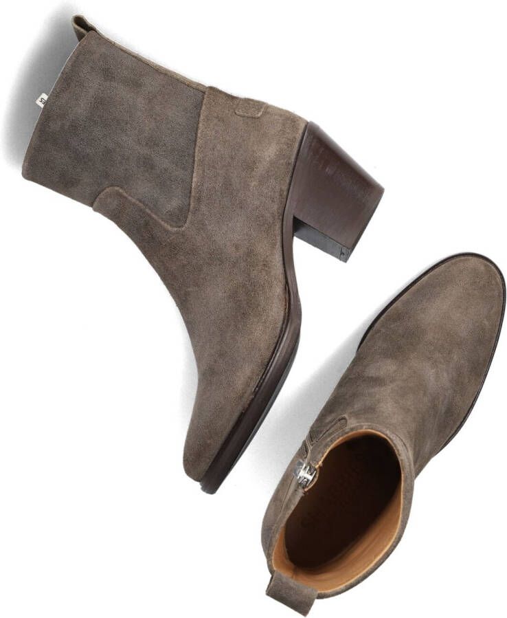 SHABBIES Taupe Enkellaarsjes Julie Ankle Boot