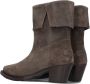 Shabbies Amsterdam Shabbies Lure Mid Boot Enkellaarsjes Dames Taupe - Thumbnail 4