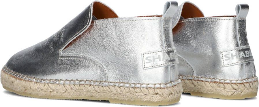 SHABBIES Zilveren Espadrilles Elche Lofa Metallic