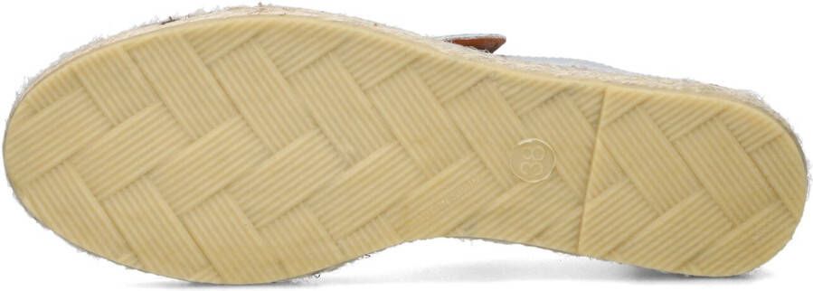 SHABBIES Zilveren Espadrilles Elche Lofa Metallic