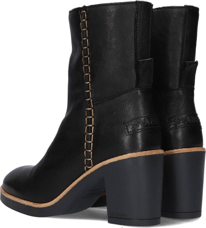 SHABBIES Zwarte Enkellaarsjes Venle Ankle Boot