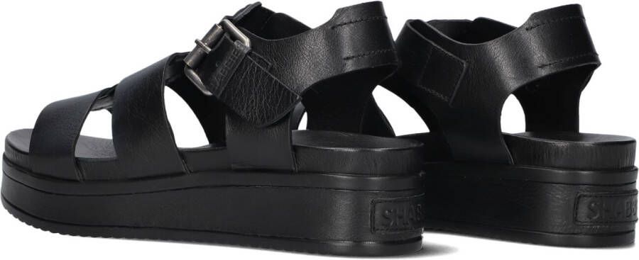 SHABBIES Zwarte Sandalen Maro Bold