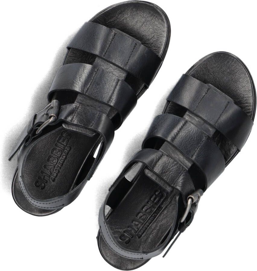 SHABBIES Zwarte Sandalen Maro Bold