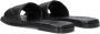 Shabbies Elegante Leren Slippers met Geweven Details Black Dames - Thumbnail 5