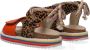Shoesme leren sandalen bruin oranje Meisjes Leer Dierenprint 28 - Thumbnail 4