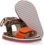 Shoesme leren sandalen bruin oranje Meisjes Leer Dierenprint 28 - Thumbnail 5