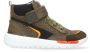 Shoesme Rf21w034 Hoge sneakers Leren Sneaker Jongens Kids Groen - Thumbnail 3