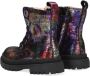 Shoesme zwarte bikerboots met allover multicolor print - Thumbnail 7