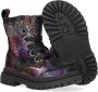 Shoesme zwarte bikerboots met allover multicolor print - Thumbnail 8