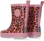 Shoesme regenlaarzen met panterprint roze Rubber Panterprint 25 - Thumbnail 4