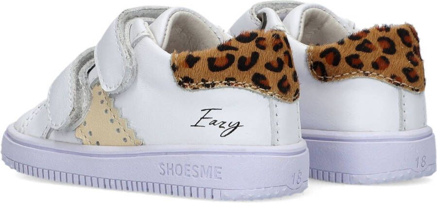 Shoesme sneaker wit met online luipaard detail