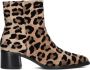 Stefano Lauran Pe2023 Enkellaarsjes Enkelboots met rits Dames Beige - Thumbnail 3