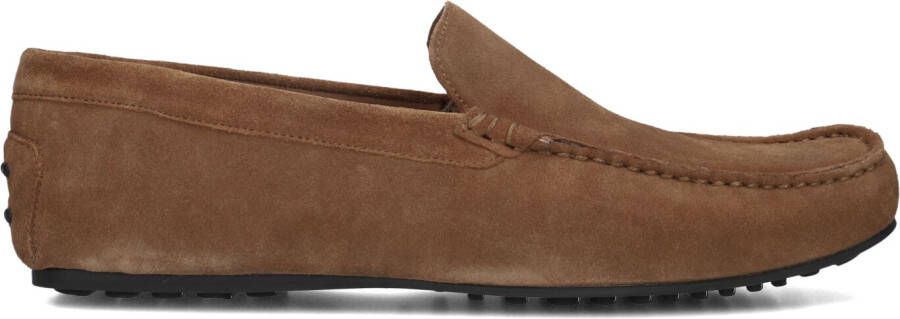 STEFANO LAURAN Mocassins Heren 2 Gesp Bio Slipper Maat: 43 Materiaal: Suède Kleur: Cognac