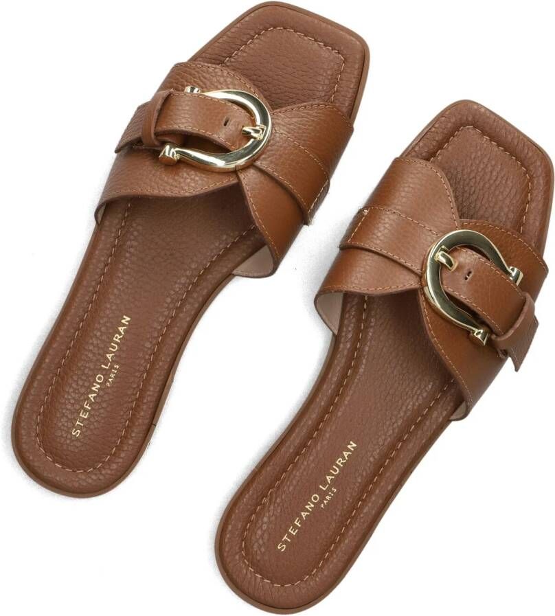 STEFANO LAURAN Bruine Slippers 23100