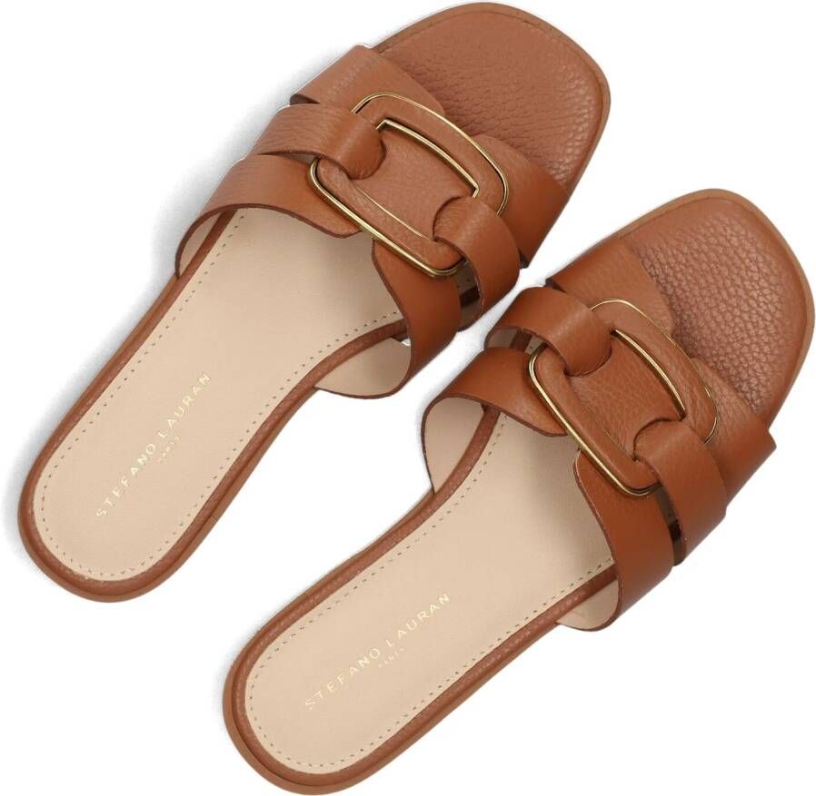 STEFANO LAURAN Bruine Slippers 24152