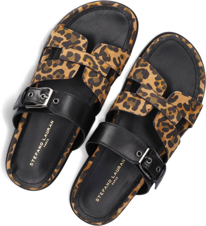 STEFANO LAURAN Bruine Slippers 89863 1661