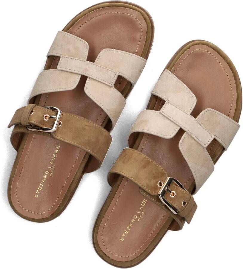 STEFANO LAURAN Bruine Slippers 89863 1661
