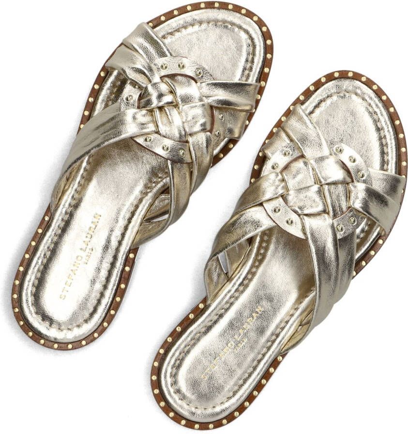 STEFANO LAURAN Gouden Slippers 24003
