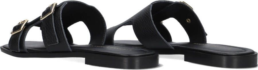 STEFANO LAURAN Zwarte Slippers 24004