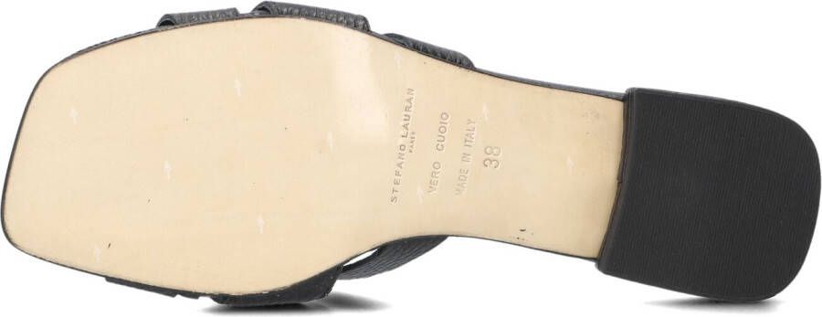 STEFANO LAURAN Zwarte Slippers 24050