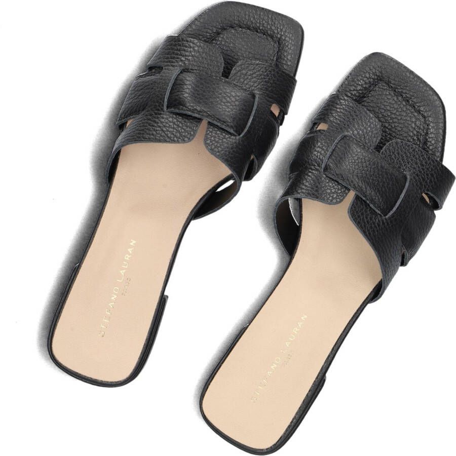 STEFANO LAURAN Zwarte Slippers 24050