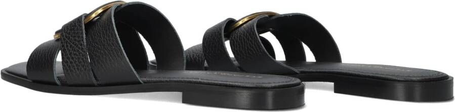 STEFANO LAURAN Zwarte Slippers 24152