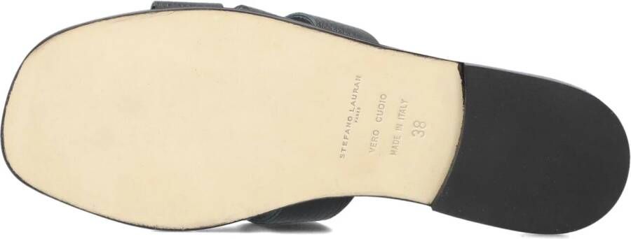 STEFANO LAURAN Zwarte Slippers 24152